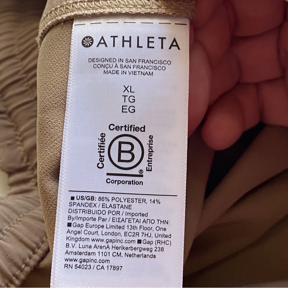 Athleta Promenade High Rise Cargo Pants XL Taupe Wide Leg Travel Lounge 2024 - Picture 10 of 16